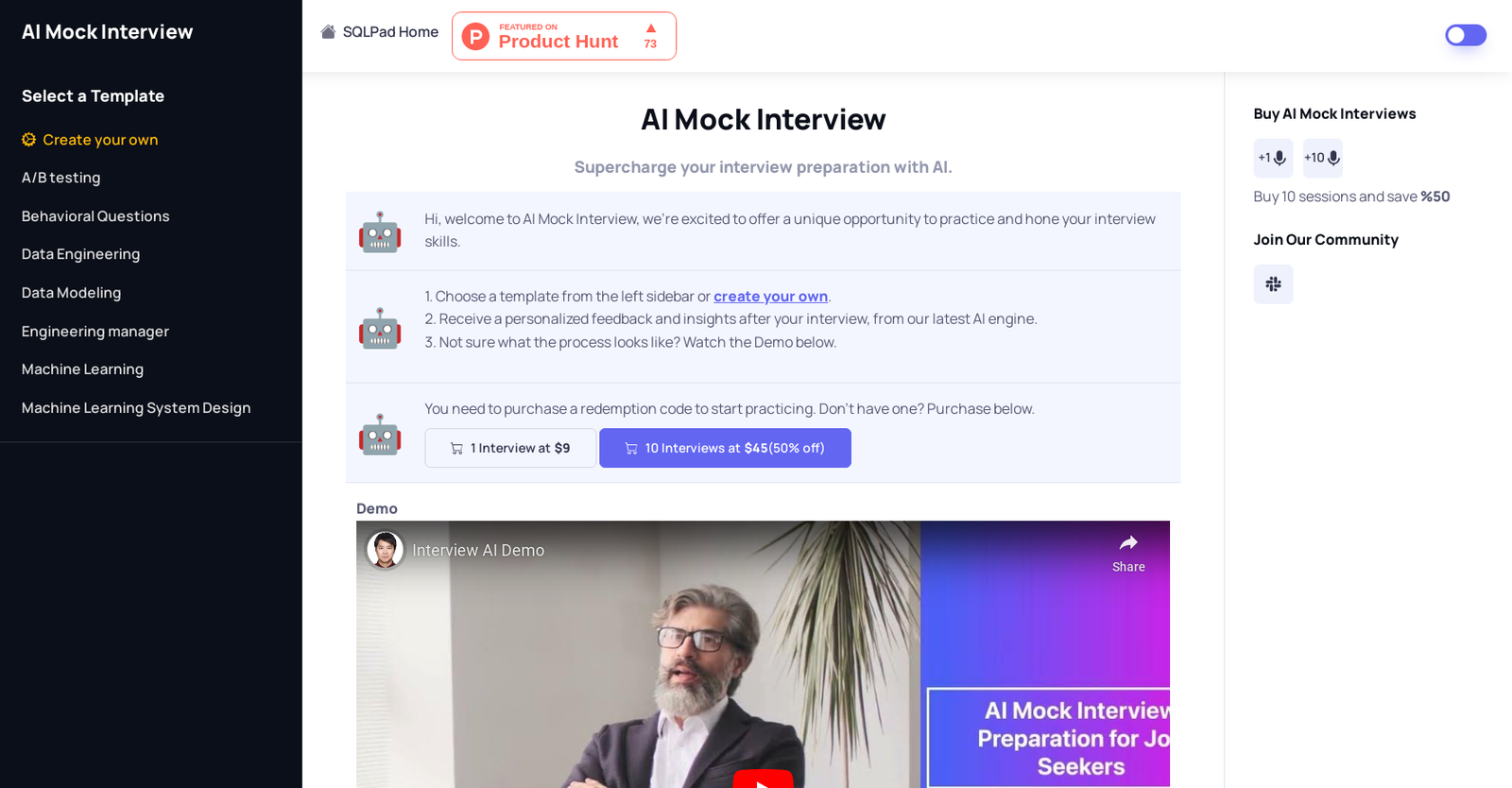 AI Mock Interview