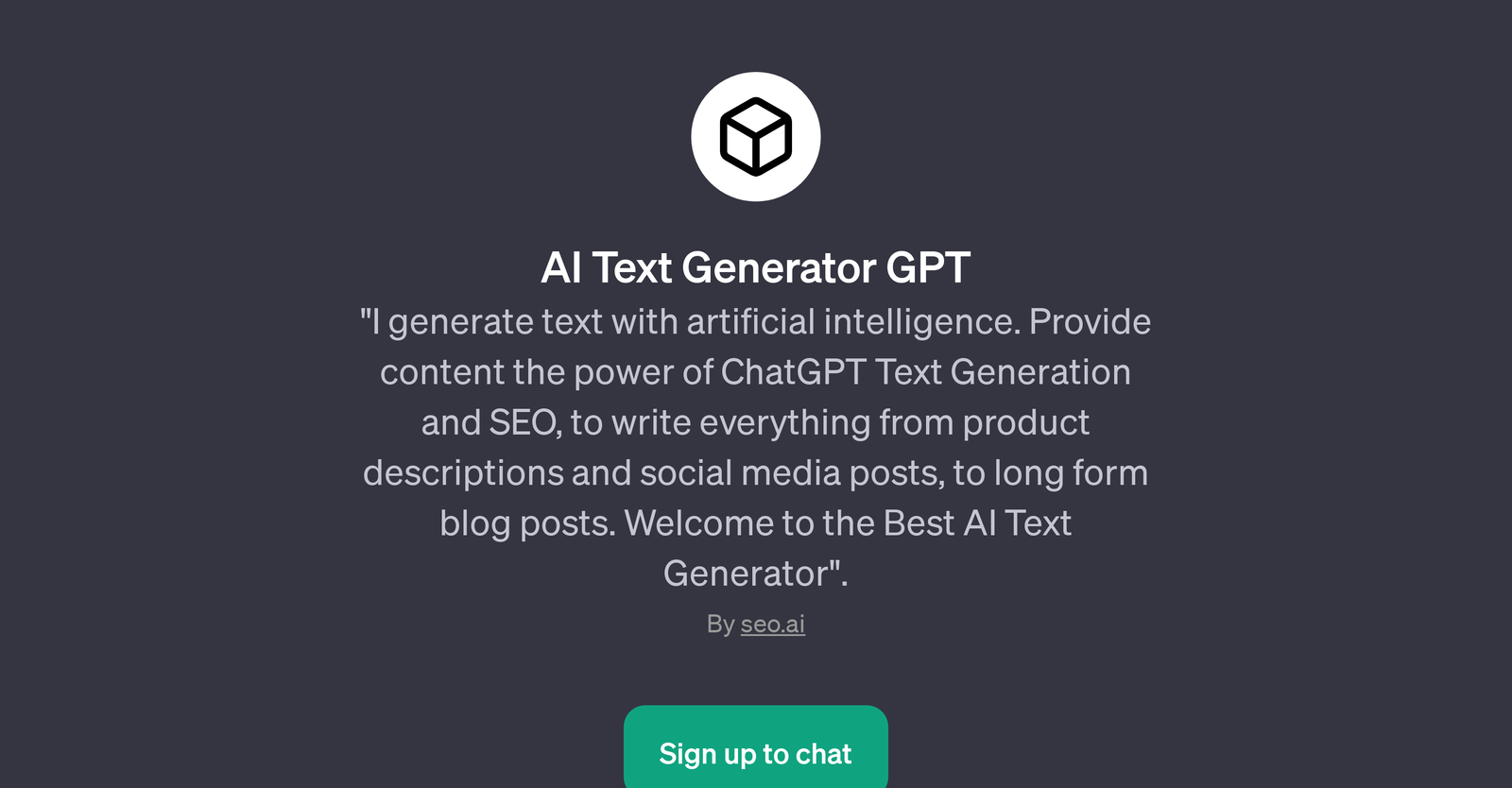 AI Text Generator GPT