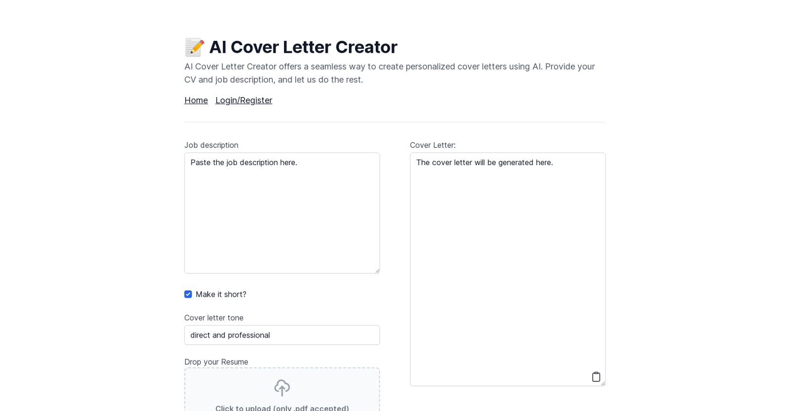 AICoverLetterCreator