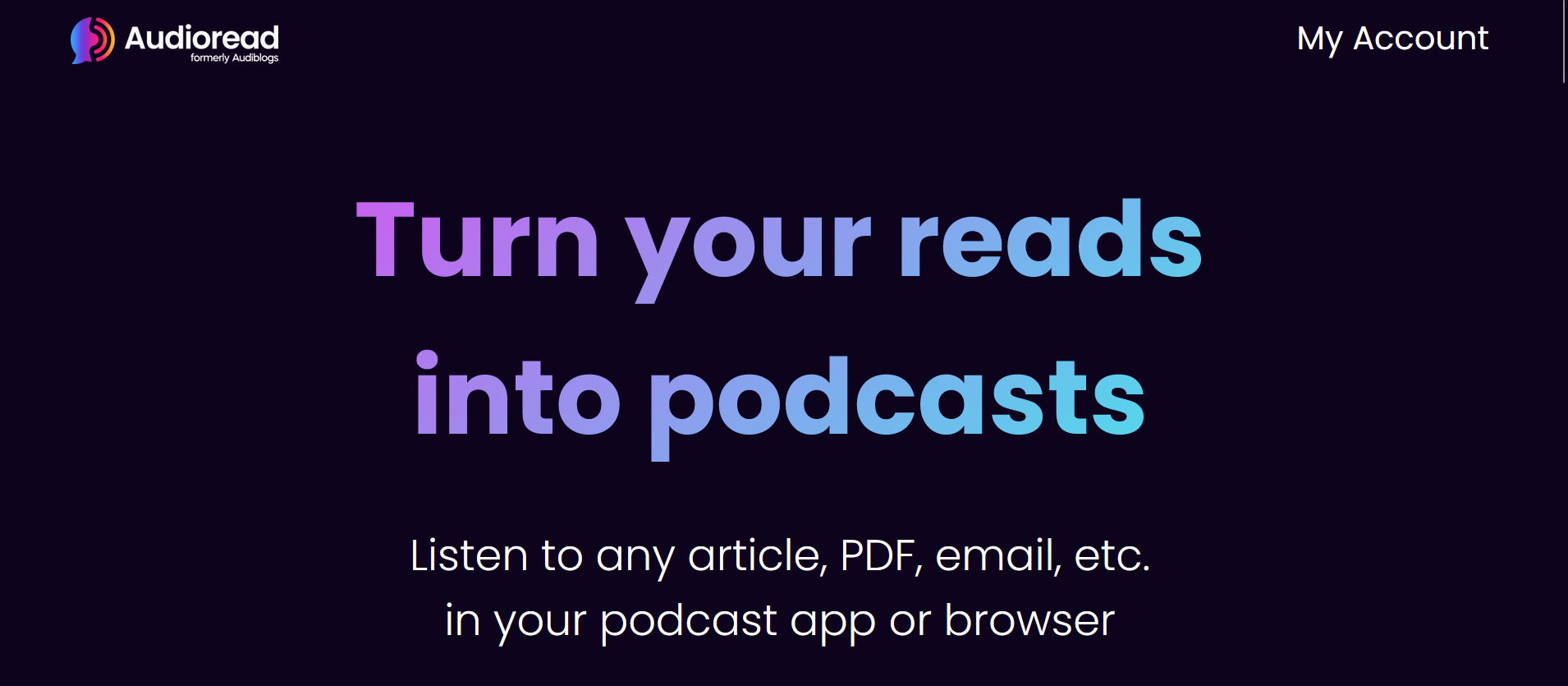 Audioread featured