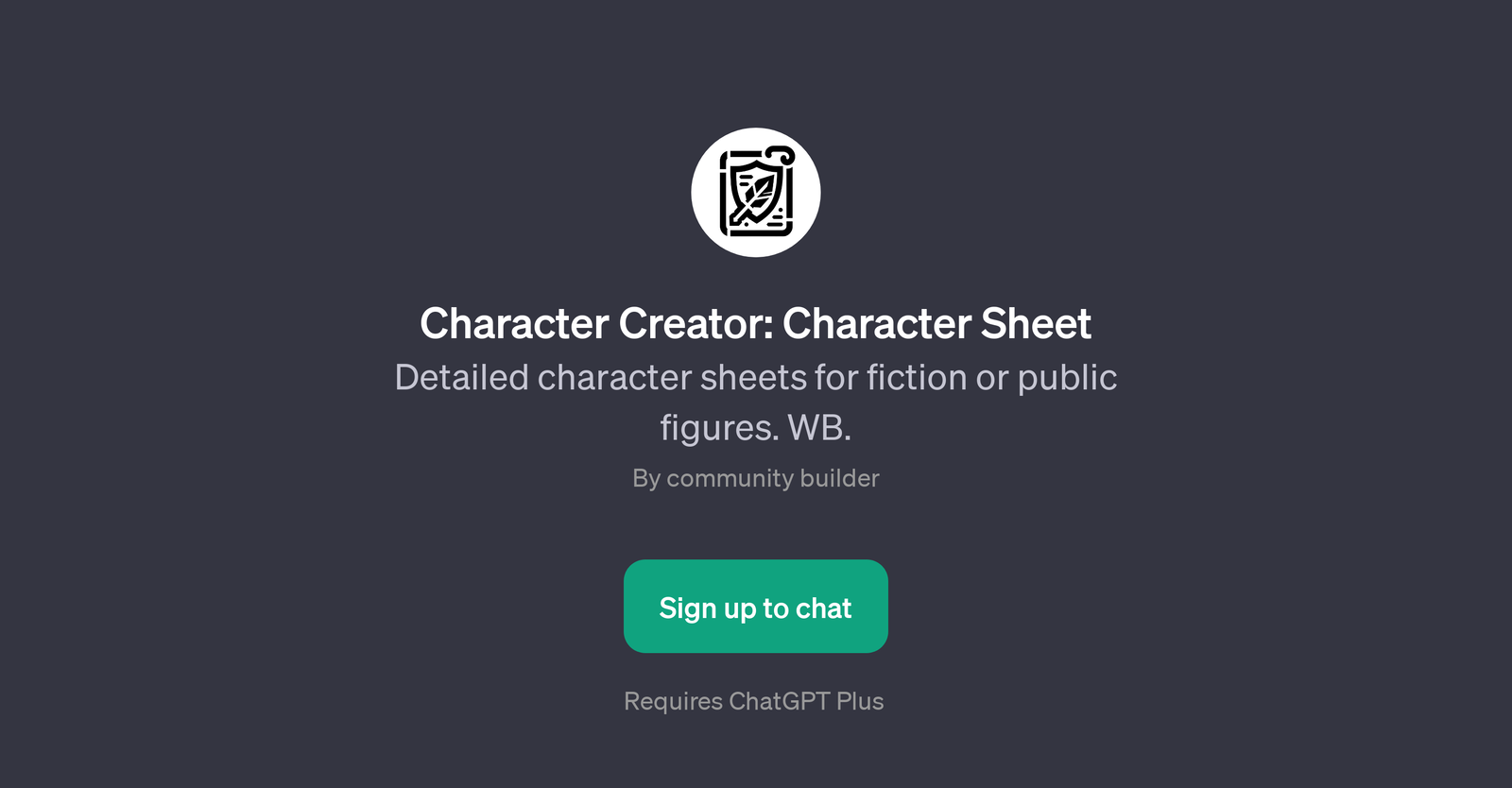 Character Creator: Character Sheet