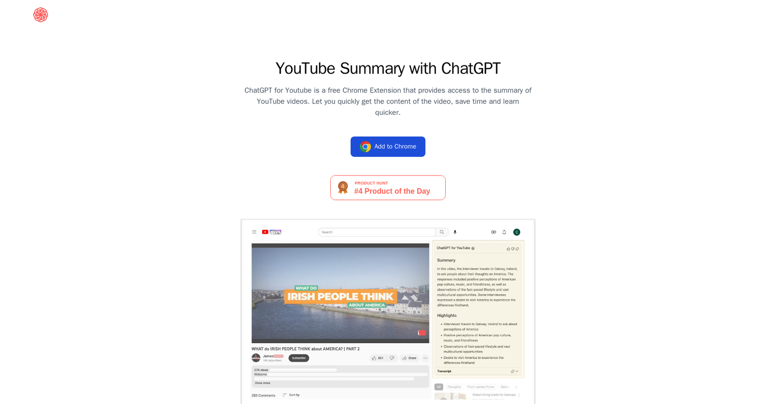 ChatGPT for YouTube