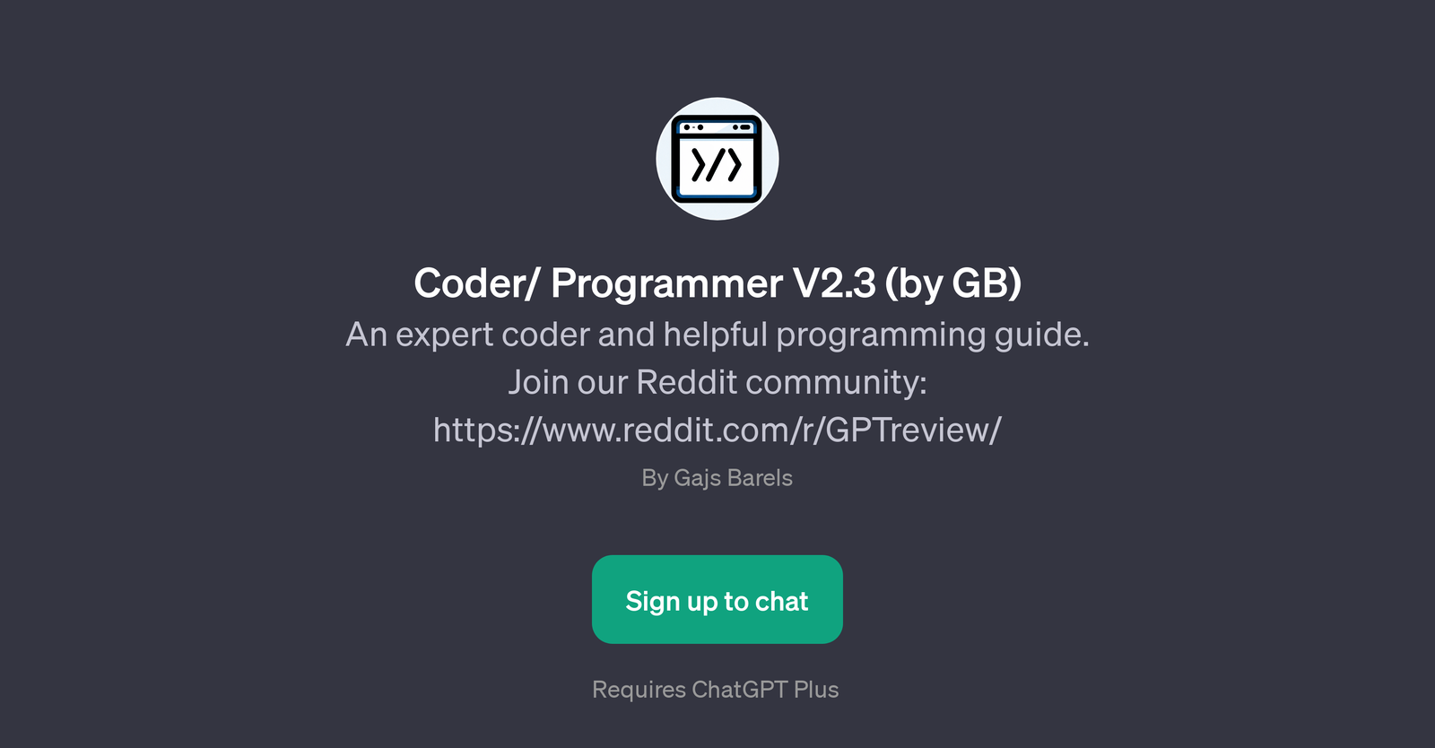 Coder/ Programmer V2.3 (by GB)