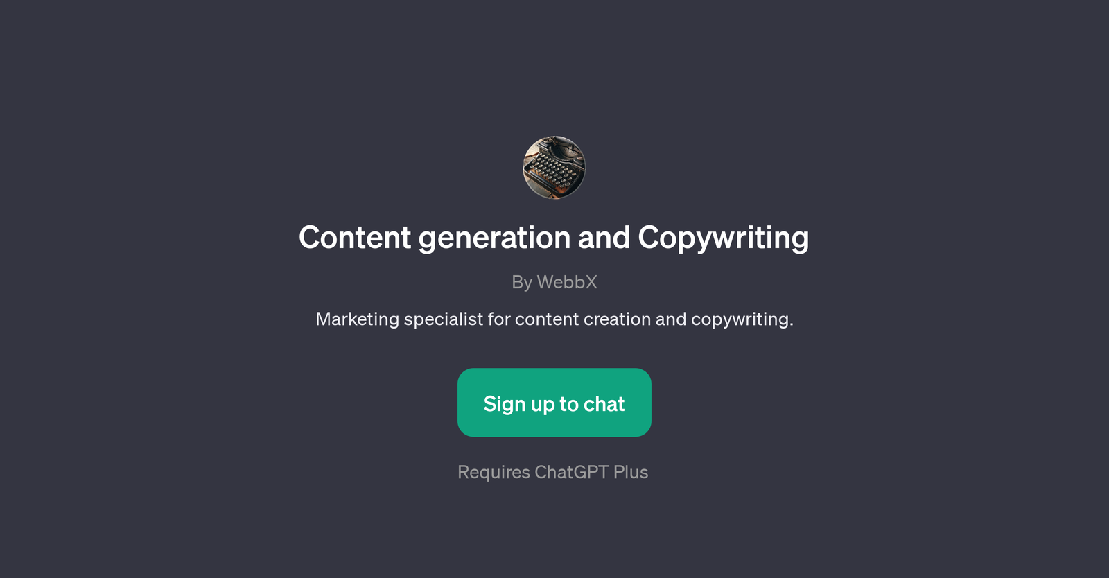 Content generation and Copywriting GPT