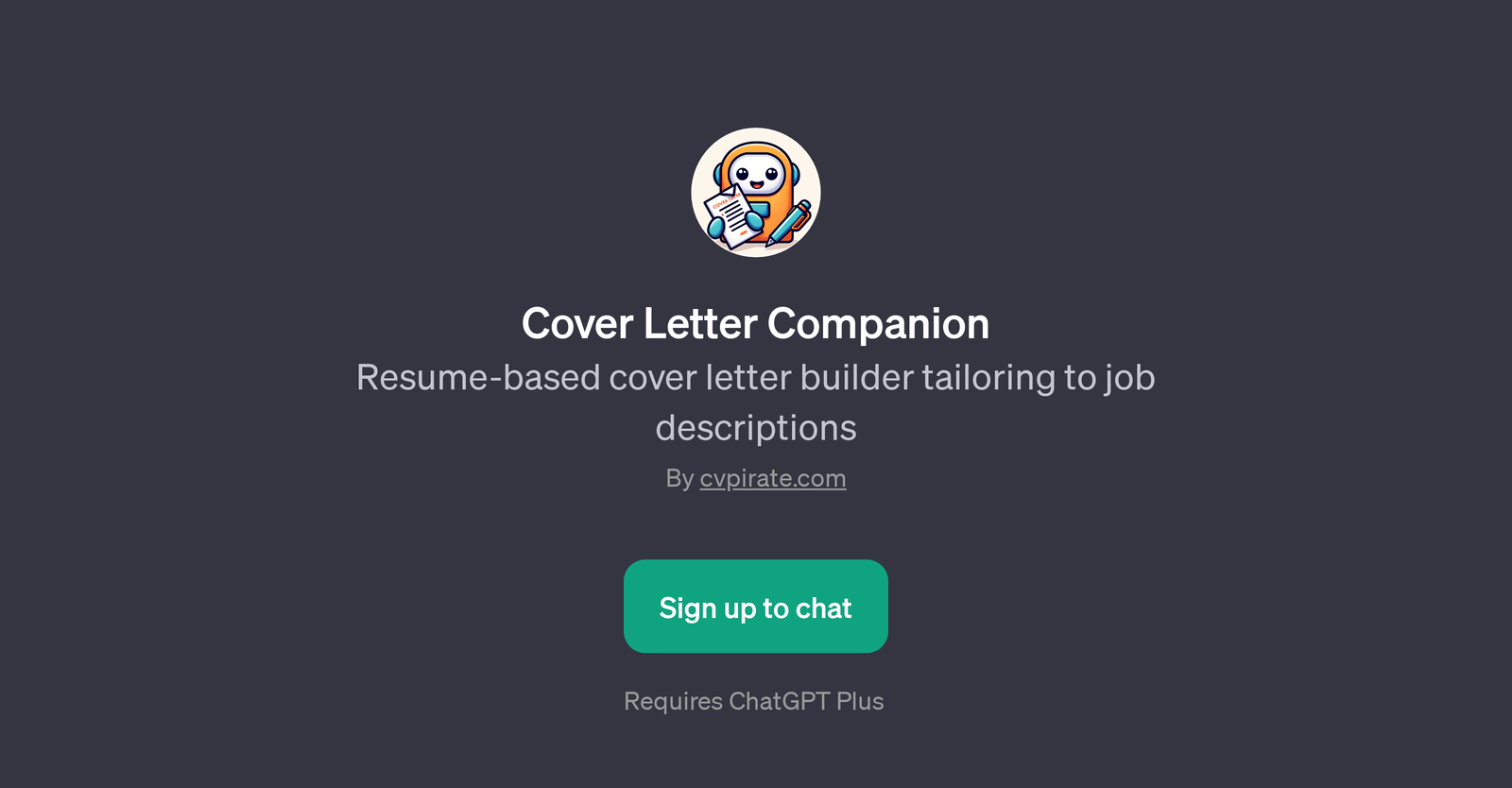 Cover Letter Companion