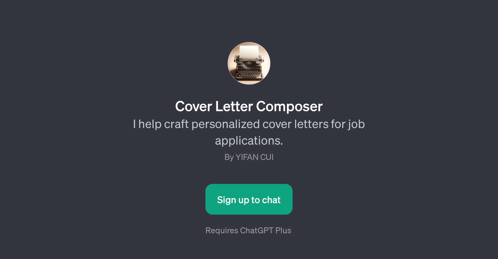 Cover Letter Composer