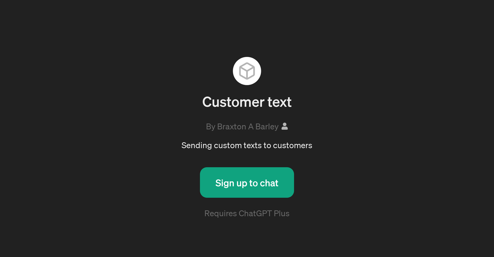 Customer Text