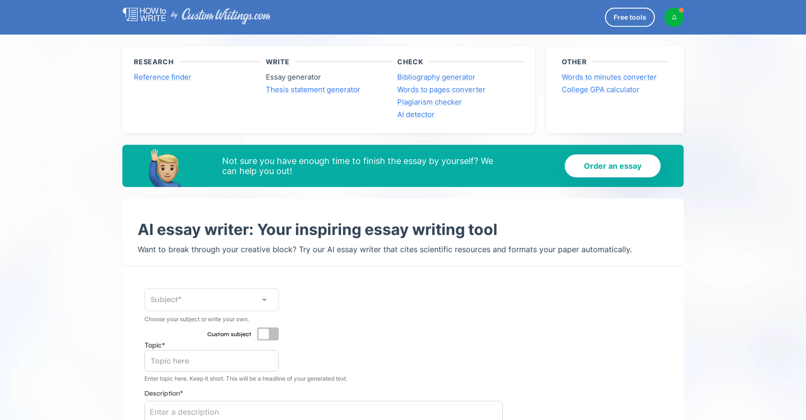 CustomWritings Essay