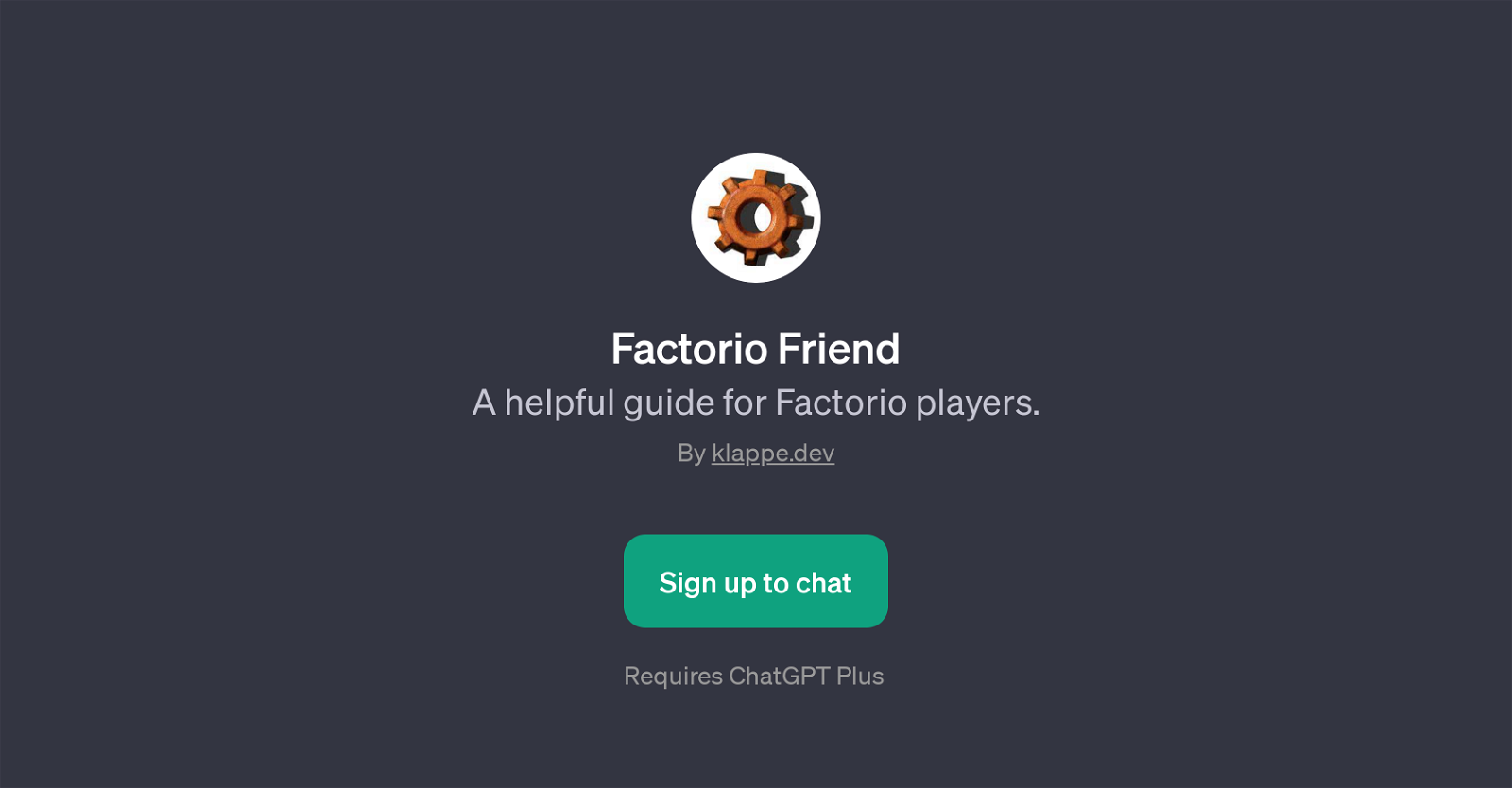 Factorio Friend