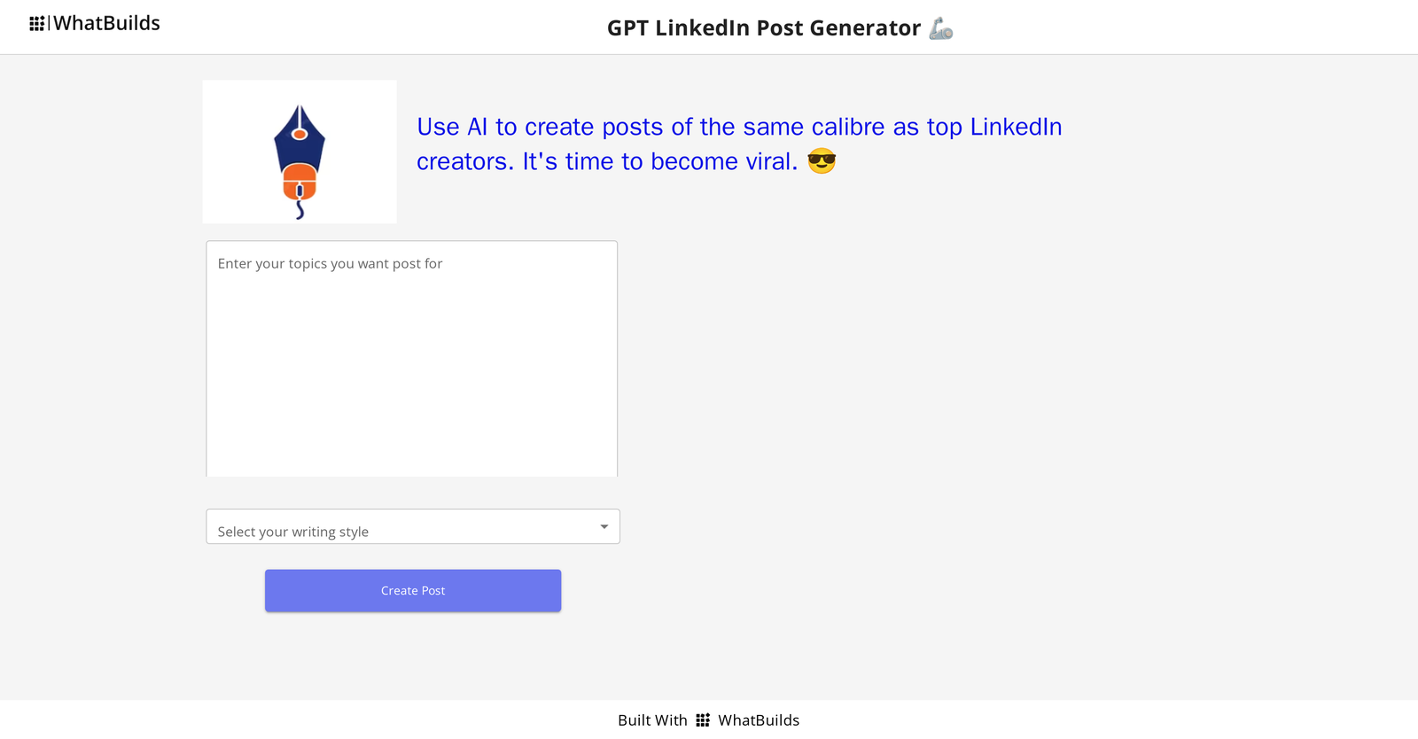 GPT LinkedIn Post Generator