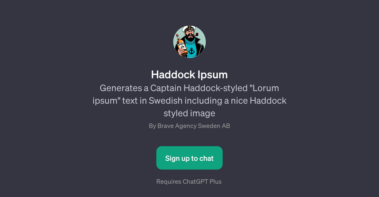 Haddock Ipsum