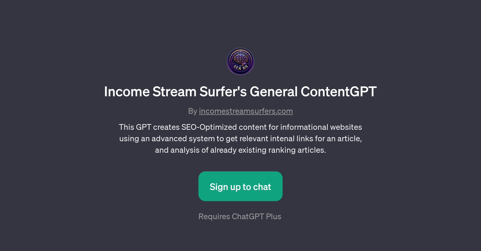 Income Stream Surfer's General ContentGPT