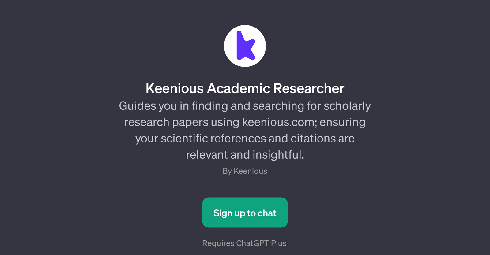 Keenious Academic Researcher