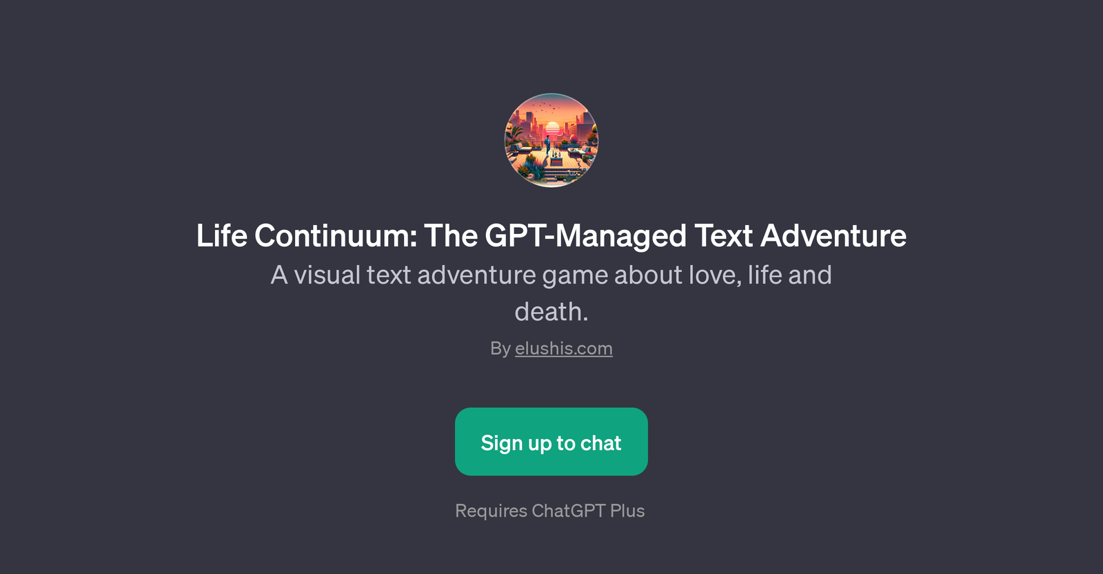 Life Continuum: The GPT-Managed Text Adventure