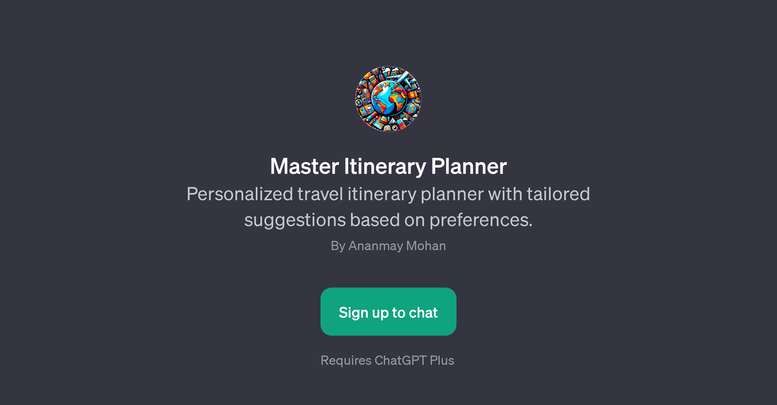 Master Itinerary Planner