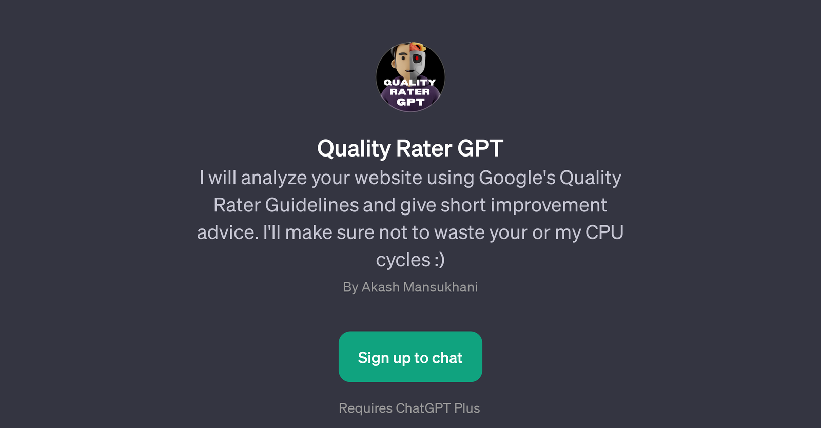 Quality Rater GPT