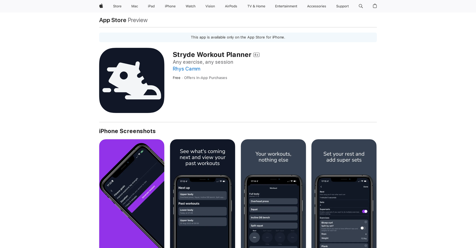 Stryde Workout Planner-thumb