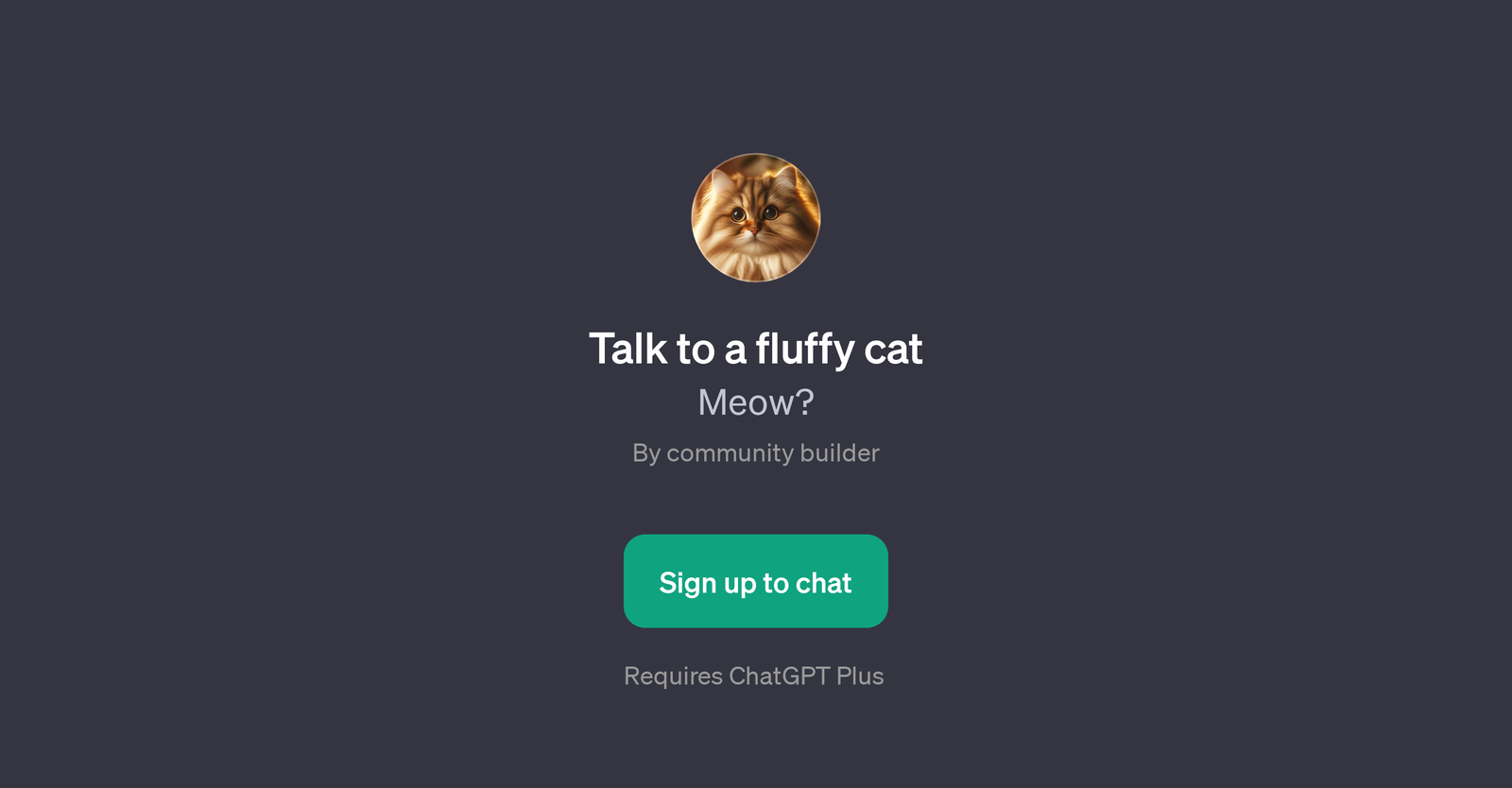 Talk to a Fluffy Cat