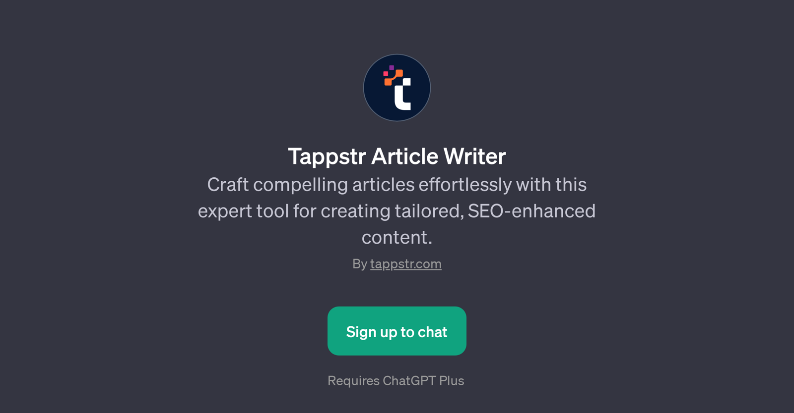 Tappstr Article Writer