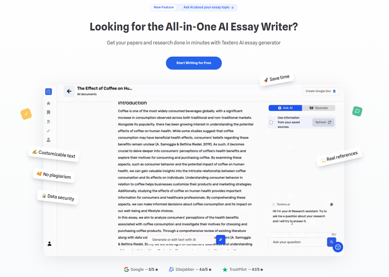 Textero.ai AI Essay Writer