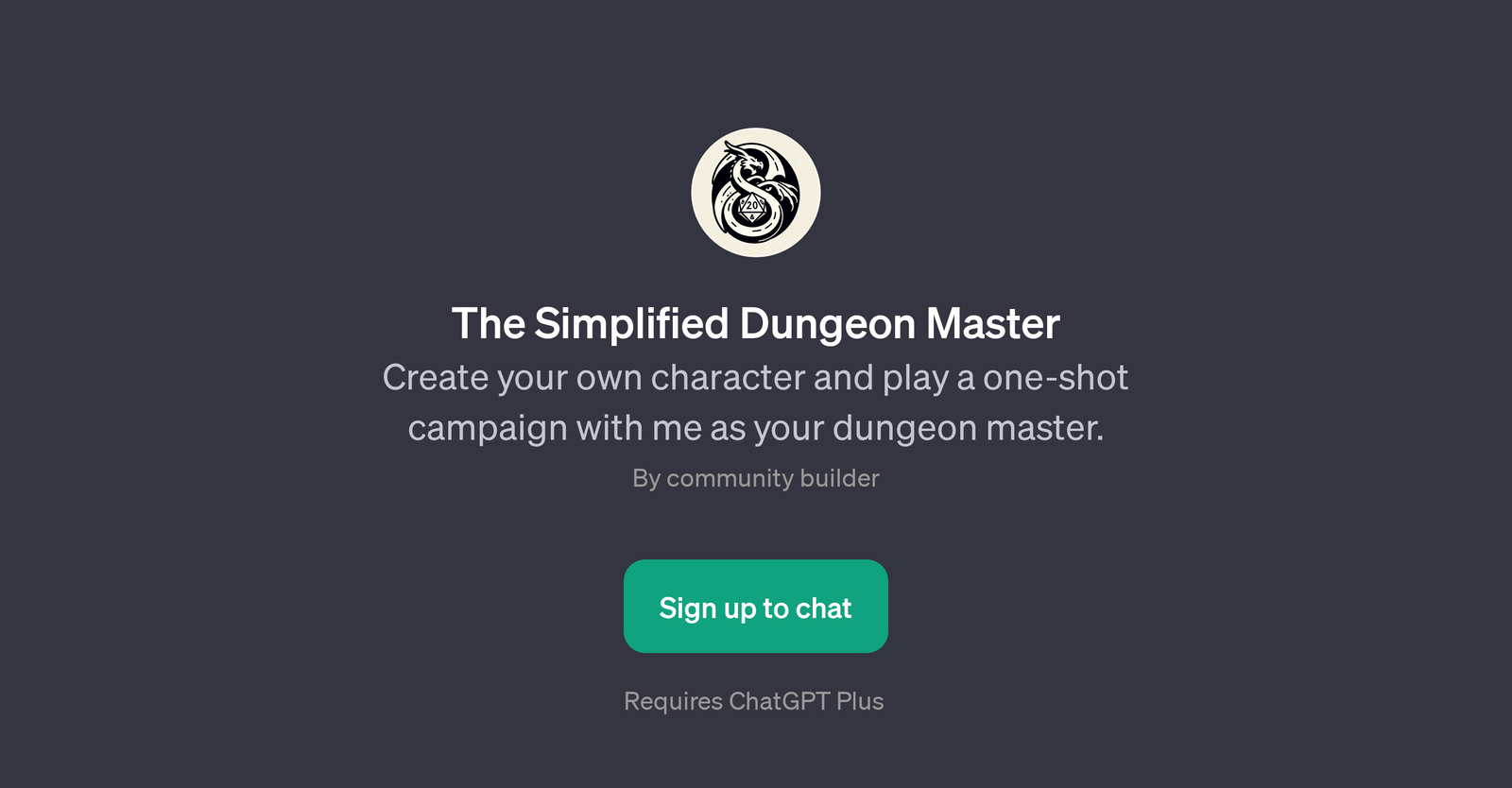 The Simplified Dungeon Master