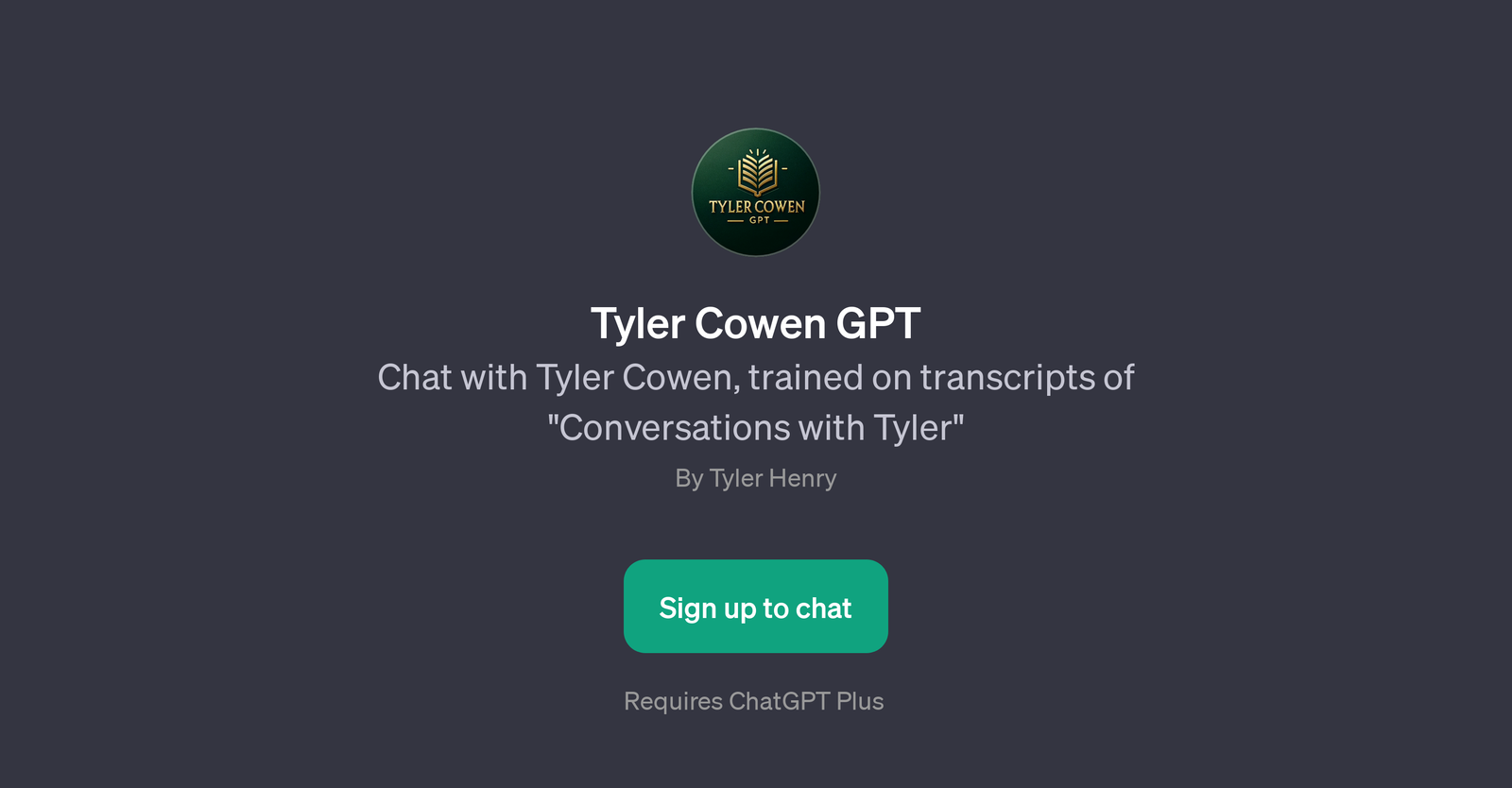 Tyler Cowen GPT