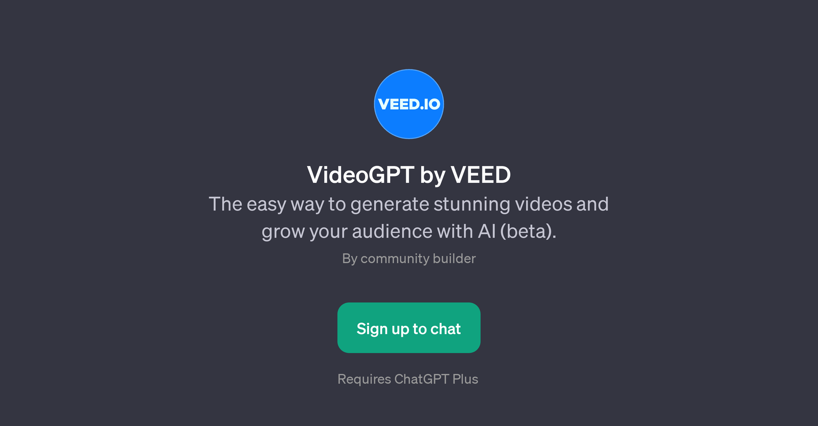 VideoGPT by VEED