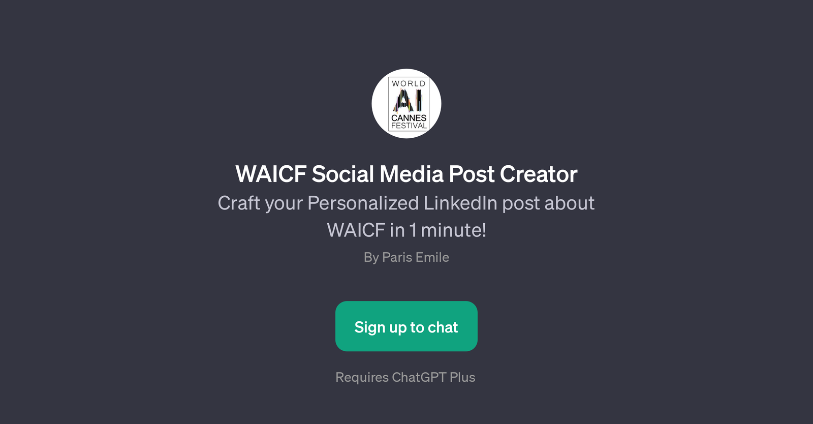 WAICF Social Media Post Creator